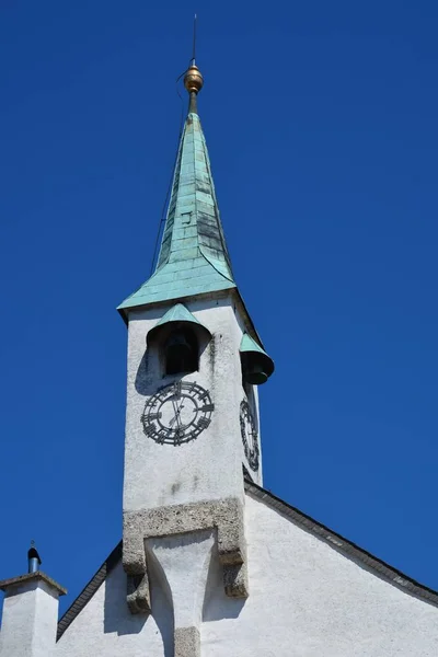 Salzburgo Áustria Vista Para Fortaleza Festung Hohensalzburg Histórica Cidade Salzburgo — Fotografia de Stock