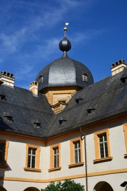 Bamberg, Almanya - Barok Schloss Seehof palace yanında üst Franconia, Almanya Bamberg şehir tarihi, Bavyera, bölge görünümünü