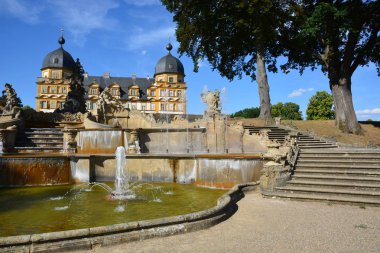 Bamberg, Almanya - Barok Schloss Seehof palace yanında üst Franconia, Almanya Bamberg şehir tarihi, Bavyera, bölge görünümünü