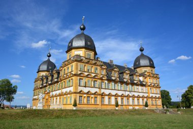 Bamberg, Almanya - Barok Schloss Seehof palace yanında üst Franconia, Almanya Bamberg şehir tarihi, Bavyera, bölge görünümünü