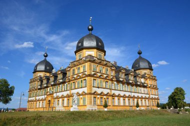 Bamberg, Almanya - Barok Schloss Seehof palace yanında üst Franconia, Almanya Bamberg şehir tarihi, Bavyera, bölge görünümünü