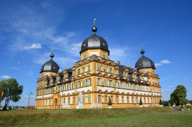 Bamberg, Almanya - Barok Schloss Seehof palace yanında üst Franconia, Almanya Bamberg şehir tarihi, Bavyera, bölge görünümünü