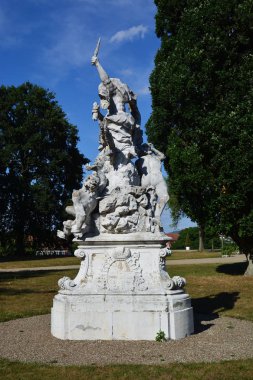 Bamberg, Almanya - Barok Schloss Seehof palace yanında üst Franconia, Almanya Bamberg şehir tarihi, Bavyera, bölge görünümünü