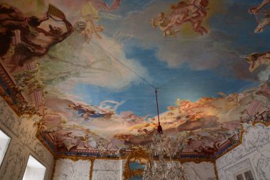 Bamberg, Almanya - Memmelsdorf /Bamberg, Bavyera, bölge Yukarı Franconia, Almanya yakınlarındaki barok Schloss Seehof sarayının iç görünümü