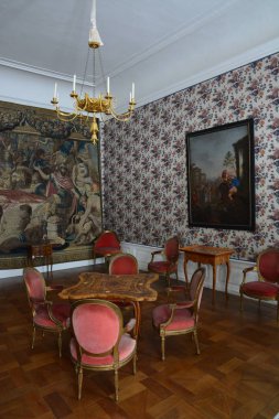 Bamberg, Almanya - Memmelsdorf /Bamberg, Bavyera, bölge Yukarı Franconia, Almanya yakınlarındaki barok Schloss Seehof sarayının iç görünümü