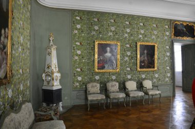 Bamberg, Almanya - Memmelsdorf /Bamberg, Bavyera, bölge Yukarı Franconia, Almanya yakınlarındaki barok Schloss Seehof sarayının iç görünümü