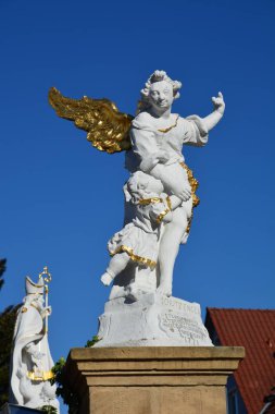 Bamberg yakınlarındaki Memmelsdorf'taki Meryem Ana kilisesinin varsayımı, Bavyera, yukarı Frankonya bölgesi, Almanya