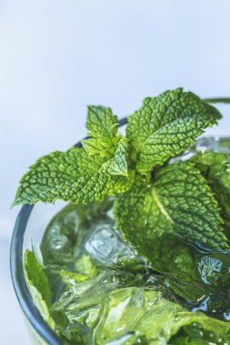 Detoks nane diyet içecek, kokteyl, sağlıklı yaz soğutucu, yakın u