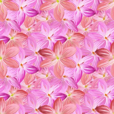 Pembe arka planda çiçekler el yapımı guaj nazik, pürüzsüz desen. Web sayfaları için arka plan, düğün davetiyeleri, tarih kartları, tekstil, ambalaj, kumaş, duvar kağıdı.
