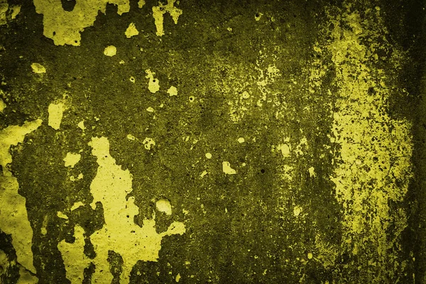 Textura staré špinavé žluté betonové stěny na pozadí, Kopírovat prostor — Stock fotografie