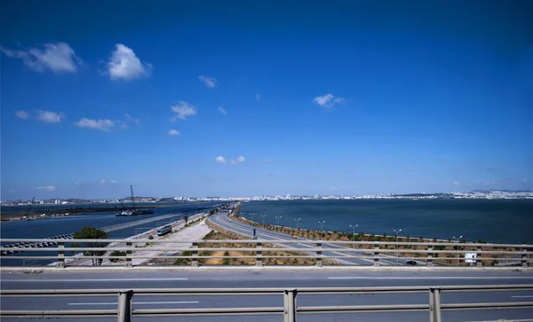 Estrada Tunisina Vista Ponte — Fotografia de Stock