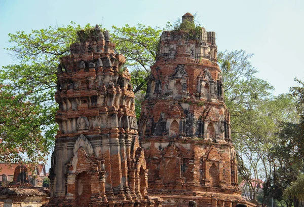 Buddhistischer Tempel Mit Uraltem Stupa Ayutthaya Thailand — Stockfoto