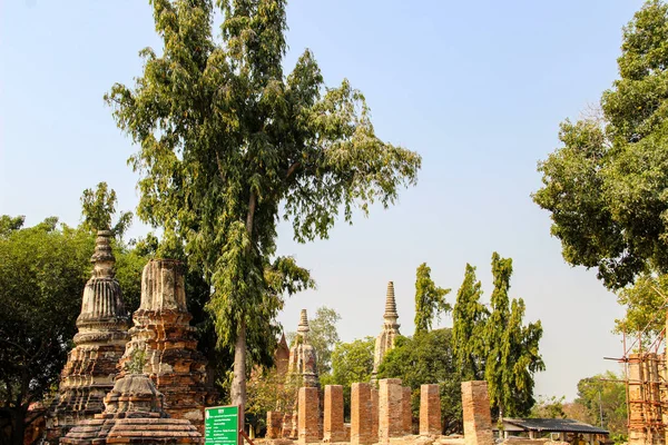 Buddhist Храм Древньою Ступі Аюттхая Таїланд — стокове фото