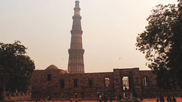 Qutub Minar Turm Und Grab Delhi Indien — Stockfoto