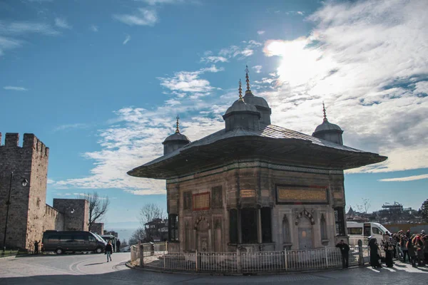 Πύλη Του Παλατιού Τοπ Καπί Και Της Αγίας Σοφίας Κωνσταντινούπολη — Φωτογραφία Αρχείου