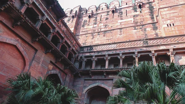 Ιστορικό Φρούριο Agra Χτισμένο Από Τον Αυτοκράτορα Mughal Akbar Στην — Φωτογραφία Αρχείου