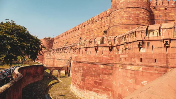 Forte Histórico Agra Construído Pelo Imperador Mughal Akbar Agra Índia — Fotografia de Stock