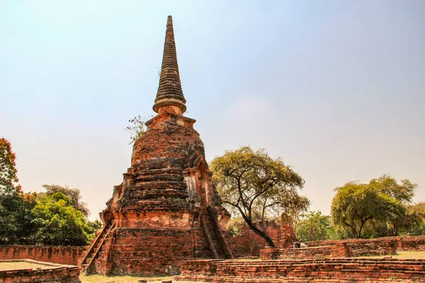 Alte Hauptstadt Des Königreichs Ayutthaya — Stockfoto