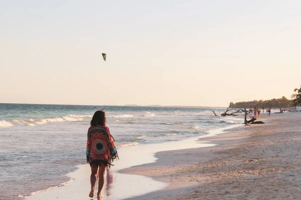 Türkizkék Víz Fehér Homokos Strand Karibi Térségben — Stock Fotó