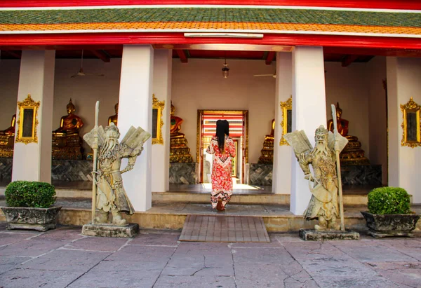 Estátuas Buda Wat Pho Temple Bangkok — Fotografia de Stock