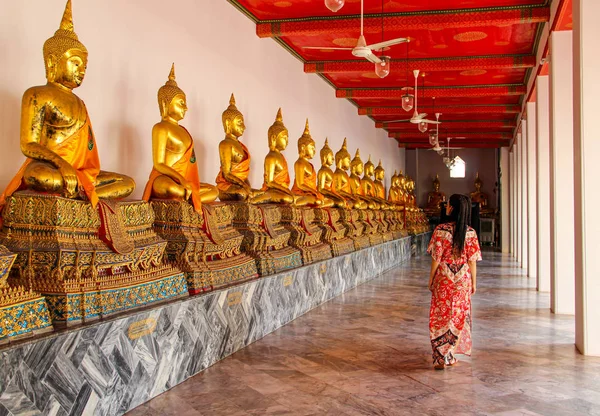 Templo Wat Pho Estátuas Budistas Bancoc — Fotografia de Stock