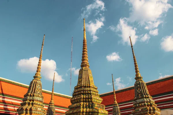 Buda Heykelleri Wat Pho Tapınağı Bangkok — Stok fotoğraf