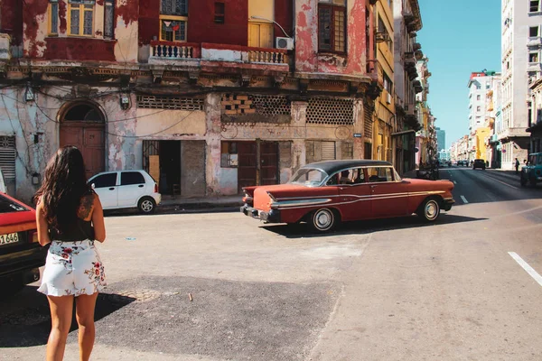 Rua Velha Edifícios Habana Cuba — Fotografia de Stock