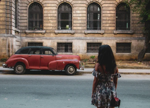 Oude Straat Gebouwen Havana Cuba — Stockfoto