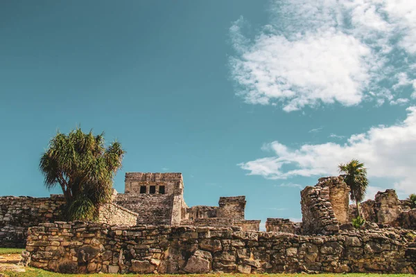 Tulum Παραλία Τουλούμ Ερείπια Μεξικό — Φωτογραφία Αρχείου