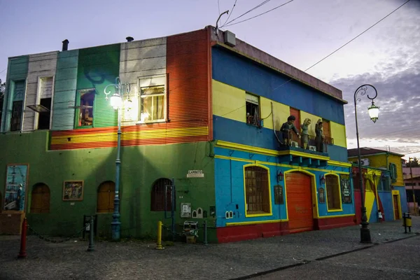 Färgstarka Gata Boca Distriktet Buenos Aires Argentina — Stockfoto