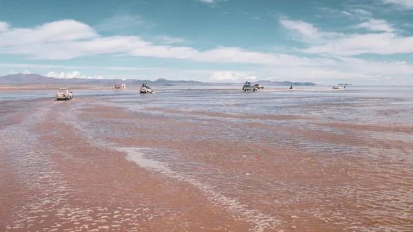 Jeep Touren Für Salzebenen Der Salar Uyuni Wüste Bolivien — Stockfoto