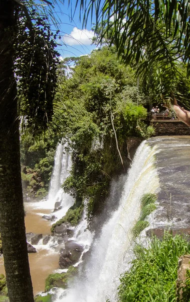 Iguazu Watervallen Grens Van Brazilië Argentinië Argentinië — Stockfoto