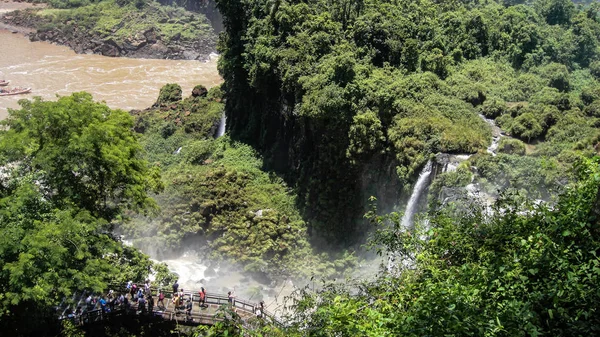 Wodospady Iguazu Granicy Brazylii Argentyny Argentynie — Zdjęcie stockowe