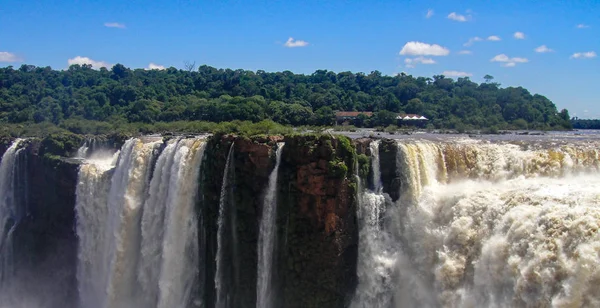 Водоспади Ігуасу Кордоні Бразилії Аргентини Аргентині — стокове фото