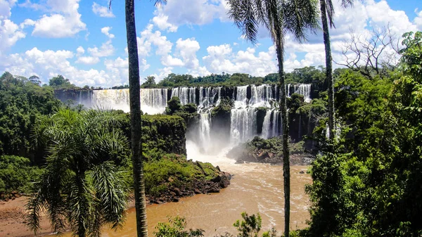 Водоспади Ігуасу Кордоні Бразилії Аргентини Аргентині — стокове фото