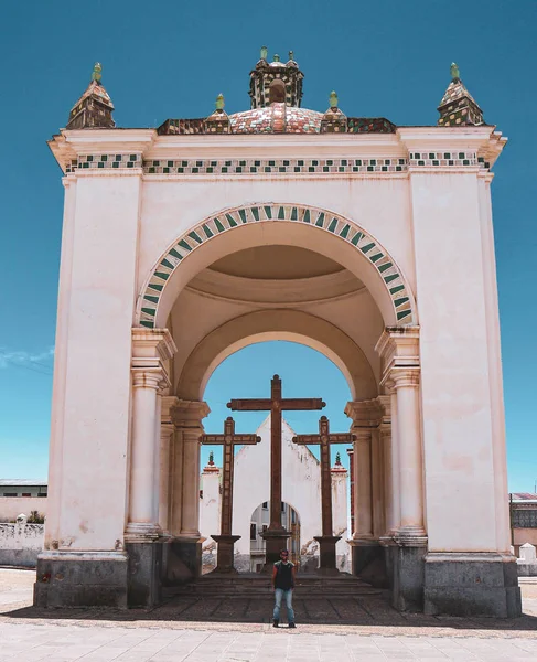 Basiliek Van Onze Lieve Vrouw Van Copacabana Bolivia — Stockfoto