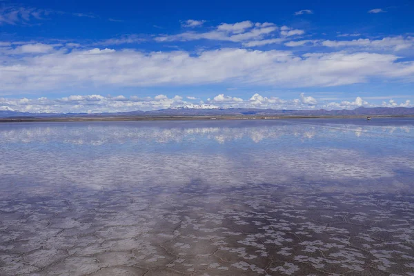 Endlose Landschaften Mit Spiegelung Wie Himmel Salar Uyuni Bolivien — Stockfoto