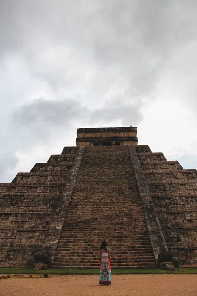 Pirámide Kukulkán Antigua Ciudad Chichén Itzá Yucatán México — Foto de Stock