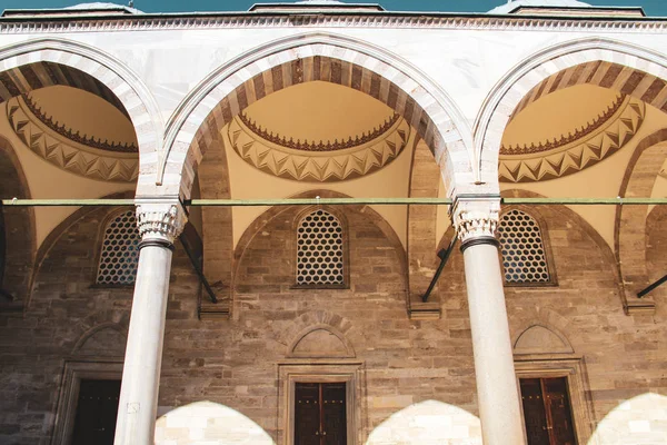 Columnas Otomanas Históricas Mezquita Suleymaniye Estambul Turquía — Foto de Stock