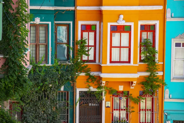Красочные Здания Балате Стамбуле — стоковое фото