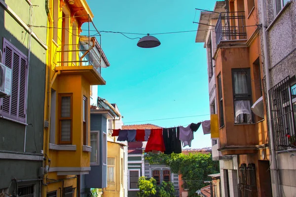 Färgglada Byggnader Balat Istanbul — Stockfoto