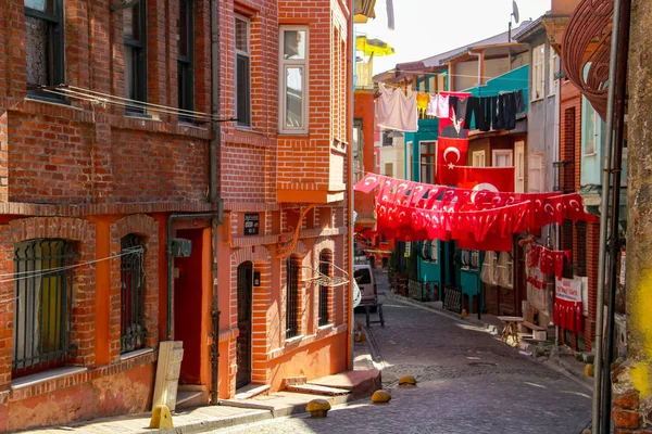 Färgglada Byggnader Balat Istanbul — Stockfoto