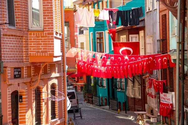Färgglada Byggnader Balat Istanbul — Stockfoto
