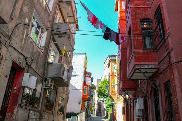 Barvité Budovy Balat Istanbulu — Stock fotografie