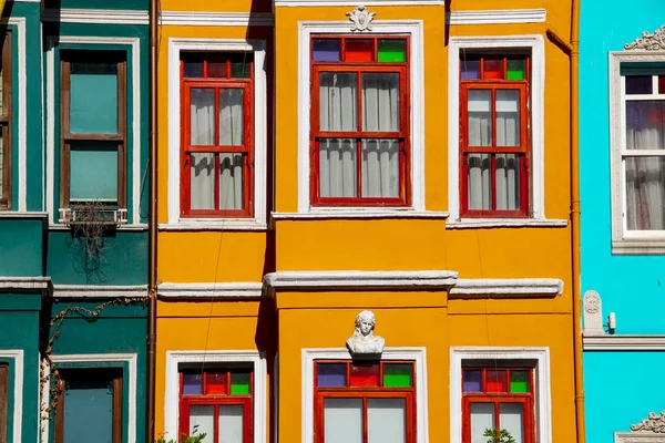Bâtiments Colorés Balat Istanbul — Photo