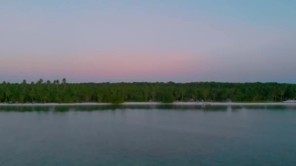 Paesaggio aereo della costa tropicale lungo il paradiso nell'isola di Candaraman — Video Stock