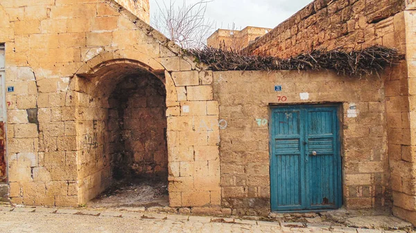 Ville Mardin Avec Ses Maisons Traditionnelles Pierre Brune Son Paysage — Photo