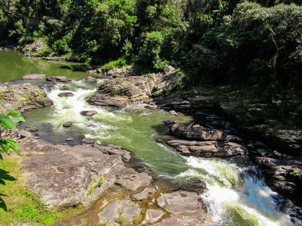 Água Corrente Piscina Natural Parque Nacional Isalo Madagáscar — Fotografia de Stock