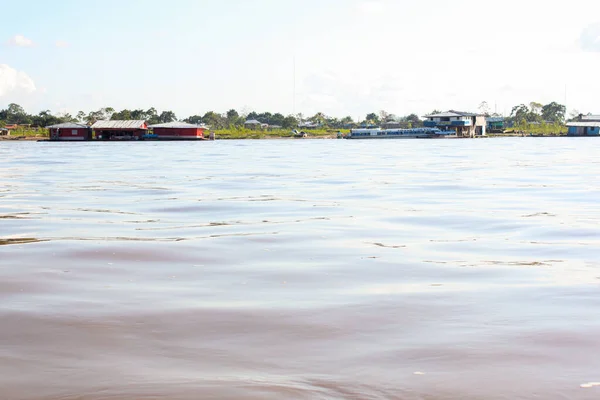 Excursion Bateau Sur Fleuve Amazone Sauvage Travers Rio Negro Leticia — Photo