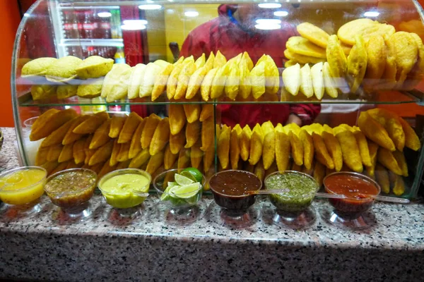 Comida Rua Bogotá Colômbia — Fotografia de Stock